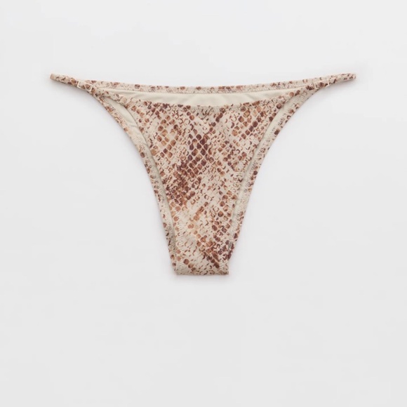 Aerie Sparkle Adjustable Cheekiest Bikini Bottom - Brown - Picture 3 of 6